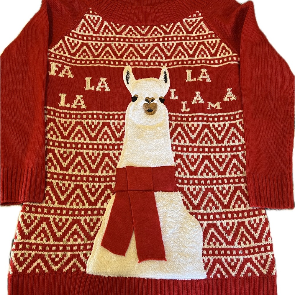 Llama Christmas tunic/dress holiday festive